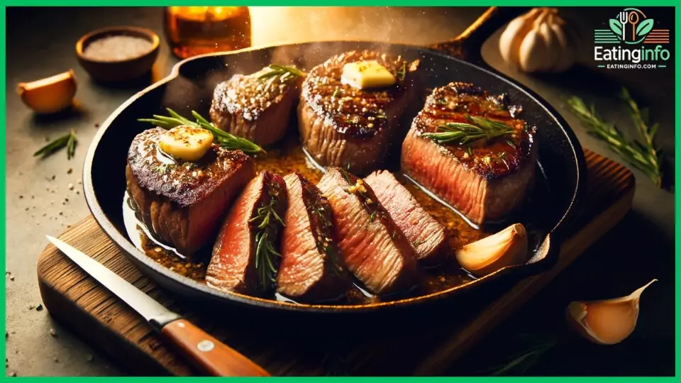 How to pan sear eye of round steak on the stove?