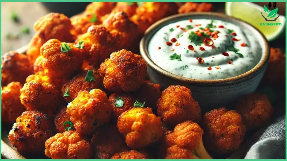 Spicy Cauliflower Bites with Vegan Ranch Dip